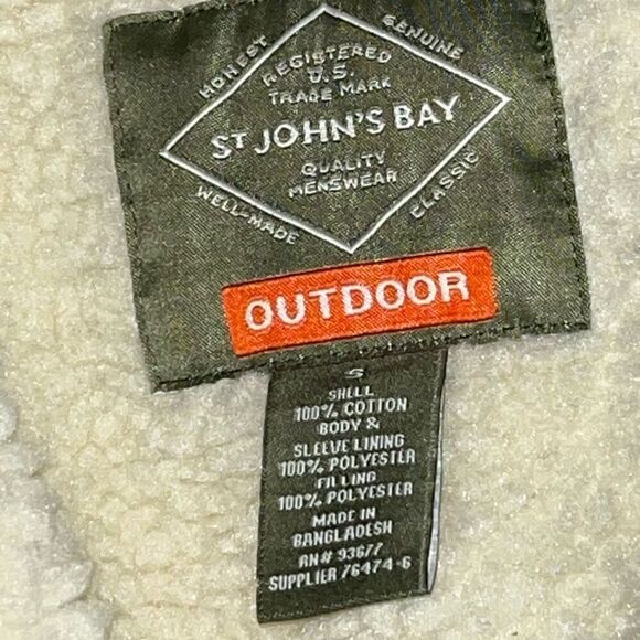 St John‘s Bay Men’s Size Small Outdoor Jacket Shearling Lined‎ Brown Blue Aztec - Picture 3 of 8